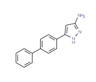 3-[1,1&prime;-Biphenyl]-4-yl-1H-pyrazol-5-ylamine - chemical structure image
