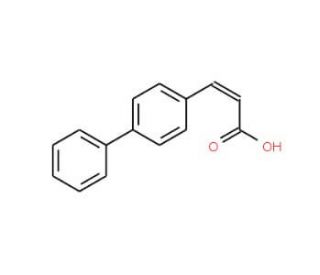 3-[1,1&prime;-Biphenyl]-4-ylacrylic acid (CAS 13026-23-8) - chemical structure image