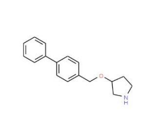 3-([1,1&prime;-Biphenyl]-4-ylmethoxy)pyrrolidine - chemical structure image