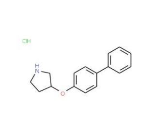 3-([1,1&prime;-Biphenyl]-4-yloxy)pyrrolidinehydrochloride - chemical structure image