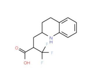 3-(1,2,3,4-Tetrahydroquinolin-2-yl)-2-(trifluoromethyl) propionic acid (CAS 690632-20-3) - chemical structure image