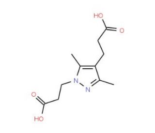 3-[1-(2-carboxyethyl)-3,5-dimethyl-1H-pyrazol-4-yl]propanoic acid - chemical structure image