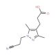 3-[1-(2-cyanoethyl)-3,5-dimethyl-1H-pyrazol-4-yl]propanoic acid - chemical structure image