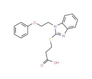 3-{[1-(2-Phenoxyethyl)-1H-benzimidazol-2-yl]-thio}propanoic acid - chemical structure image