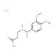 3-{[1-(3,4-Dimethoxy-phenyl)-ethyl]-methyl-amino}-propionic acid hydrochloride - chemical structure image