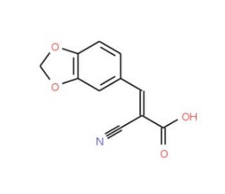 3-(1,3-Benzodioxol-5yl)-2-cyanoacrylic acid (CAS 49711-55-9) - chemical structure image