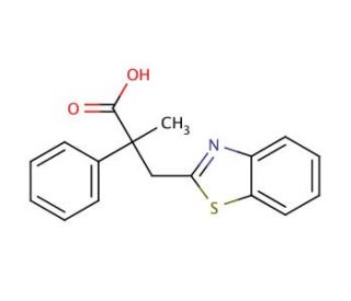 3-(1,3-benzothiazol-2-yl)-2-methyl-2-phenylpropanoic acid - chemical structure image