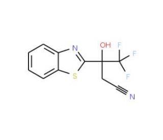 3-(1,3-benzothiazol-2-yl)-4,4,4-trifluoro-3-hydroxybutanenitrile - chemical structure image