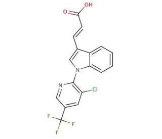 3-{1-[3-Chloro-5-(trifluoromethyl)-2-pyridinyl]-1H-indol-3-yl}acrylic acid - chemical structure image