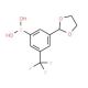 3-(1,3-Dioxolan-2-yl)-5-(trifluoromethyl)phenylboronic acid (CAS 1072946-51-0) - chemical structure image