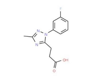 3-[1-(3-Fluorophenyl)-3-methyl-1H-1,2,4-triazol-5-yl]propanoic acid - chemical structure image