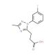 3-[1-(3-Fluorophenyl)-3-methyl-1H-1,2,4-triazol-5-yl]propanoic acid - chemical structure image