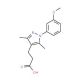 3-[1-(3-methoxyphenyl)-3,5-dimethyl-1H-pyrazol-4-yl]propanoic acid - chemical structure image
