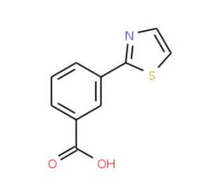 3-(1,3-Thiazol-2-yl)benzoic acid (CAS 847956-27-8) - chemical structure image