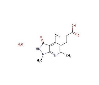 3-(1,4,6-trimethyl-3-oxo-2,3-dihydro-1H-pyrazolo[3,4-b]pyridin-5-yl)propanoic acid hydrate - chemical structure image