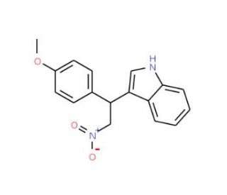 3-[1-(4-Methoxy-phenyl)-2-nitro-ethyl]-1H-indole (CAS 33723-33-0) - chemical structure image