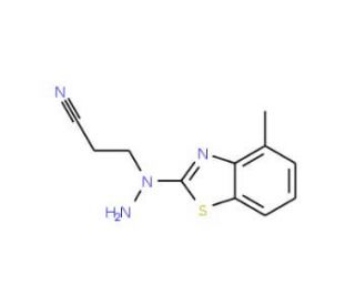 3-[1-(4-Methyl-1,3-benzothiazol-2-yl)hydrazino]-propanenitrile - chemical structure image