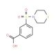 3-(1,4-Thiazinan-4-ylsulfonyl)-benzenecarboxylicacid - chemical structure image