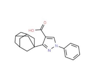 3-(1-Adamantyl)-1-phenyl-1H-pyrazole-4-carboxylic acid - chemical structure image