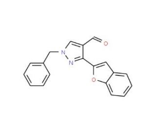 3-(1-benzofuran-2-yl)-1-benzyl-1H-pyrazole-4-carbaldehyde - chemical structure image