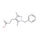 3-(1-Benzyl-3,5-dimethyl-1H-pyrazol-4-yl)-propionic acid (CAS 381679-93-2) - chemical structure image