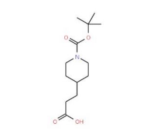3-(1-Boc-piperidine-4-yl)-propionic acid (CAS 154375-43-6) - chemical structure image
