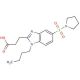 3-[1-Butyl-5-(pyrrolidine-1-sulfonyl)-1H-benzoimidazol-2-yl]-propionic acid - chemical structure image