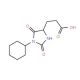 3-(1-Cyclohexyl-2,5-dioxo-imidazolidin-4-yl)-propionic acid - chemical structure image