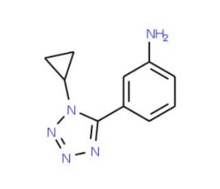 3-(1-cyclopropyl-1H-tetrazol-5-yl)aniline - chemical structure image