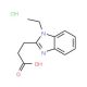 3-(1-Ethyl-1H-benzoimidazol-2-yl)-propionic acid hydrochloride - chemical structure image