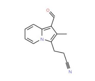 3-(1-Formyl-2-methyl-indolizin-3-yl)-propionitrile - chemical structure image