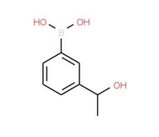 3-(1-Hydroxyethyl)phenylboronic acid (CAS 1036760-03-8) - chemical structure image