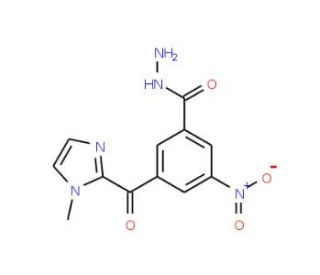 3-(1-Methyl-1H-imidazole-2-carbonyl)-5-nitro-benzoic acid hydrazide - chemical structure image