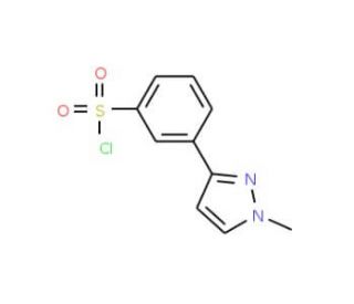 3-(1-Methyl-1H-pyrazol-3-yl)benzenesulphonyl chloride (CAS 912569-59-6) - chemical structure image