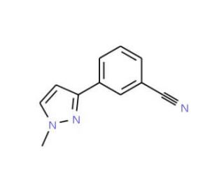 3-(1-Methyl-1H-pyrazol-3-yl)benzonitrile (CAS 207909-05-5) - chemical structure image