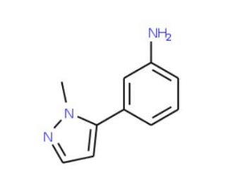 3-(1-Methyl-1H-pyrazol-5-yl)aniline (CAS 910037-08-0) - chemical structure image