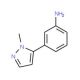 3-(1-Methyl-1H-pyrazol-5-yl)aniline (CAS 910037-08-0) - chemical structure image
