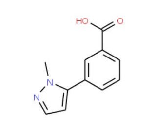 3-(1-Methyl-1H-pyrazol-5-yl)benzoic acid (CAS 628297-55-2) - chemical structure image