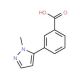 3-(1-Methyl-1H-pyrazol-5-yl)benzoic acid (CAS 628297-55-2) - chemical structure image