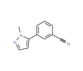 3-(1-Methyl-1H-pyrazol-5-yl)benzonitrile (CAS 179055-95-9) - chemical structure image