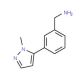 3-(1-Methyl-1H-pyrazol-5-yl)benzylamine (CAS 934570-45-3) - chemical structure image