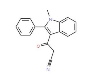 3-(1-Methyl-2-phenyl-1H-indol-3-yl)-3-oxo-propionitrile (CAS 568553-08-2) - chemical structure image