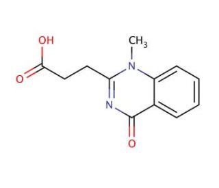 3-(1-methyl-4-oxo-1,4-dihydroquinazolin-2-yl)propanoic acid (CAS 730957-01-4) - chemical structure image