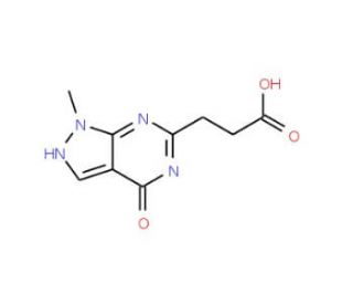3-(1-methyl-4-oxo-4,5-dihydro-1H-pyrazolo[3,4-d]pyrimidin-6-yl)propanoic acid - chemical structure image