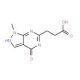 3-(1-methyl-4-oxo-4,5-dihydro-1H-pyrazolo[3,4-d]pyrimidin-6-yl)propanoic acid - chemical structure image
