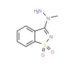 3-(1-methylhydrazino)-1,2-benzisothiazole 1,1-dioxide - chemical structure image
