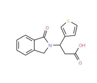3-(1-Oxo-1,3-dihydro-2H-isoindol-2-yl)-3-(3-thienyl)propanoic acid - chemical structure image