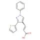 3-(1-Phenyl-3-thiophen-2-yl-1H-pyrazol-4-yl)-acrylic acid - chemical structure image