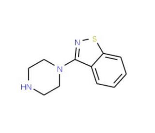 3-(1-Piperazinyl)-1,2-benzisothiazole (CAS 87691-87-0) - chemical structure image