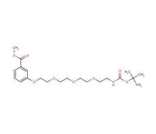 3-(11-Boc-amino-3,6,9-trioxaundecanoxy)benzoic Acid Methyl Ester (CAS 1076199-20-6) - chemical structure image